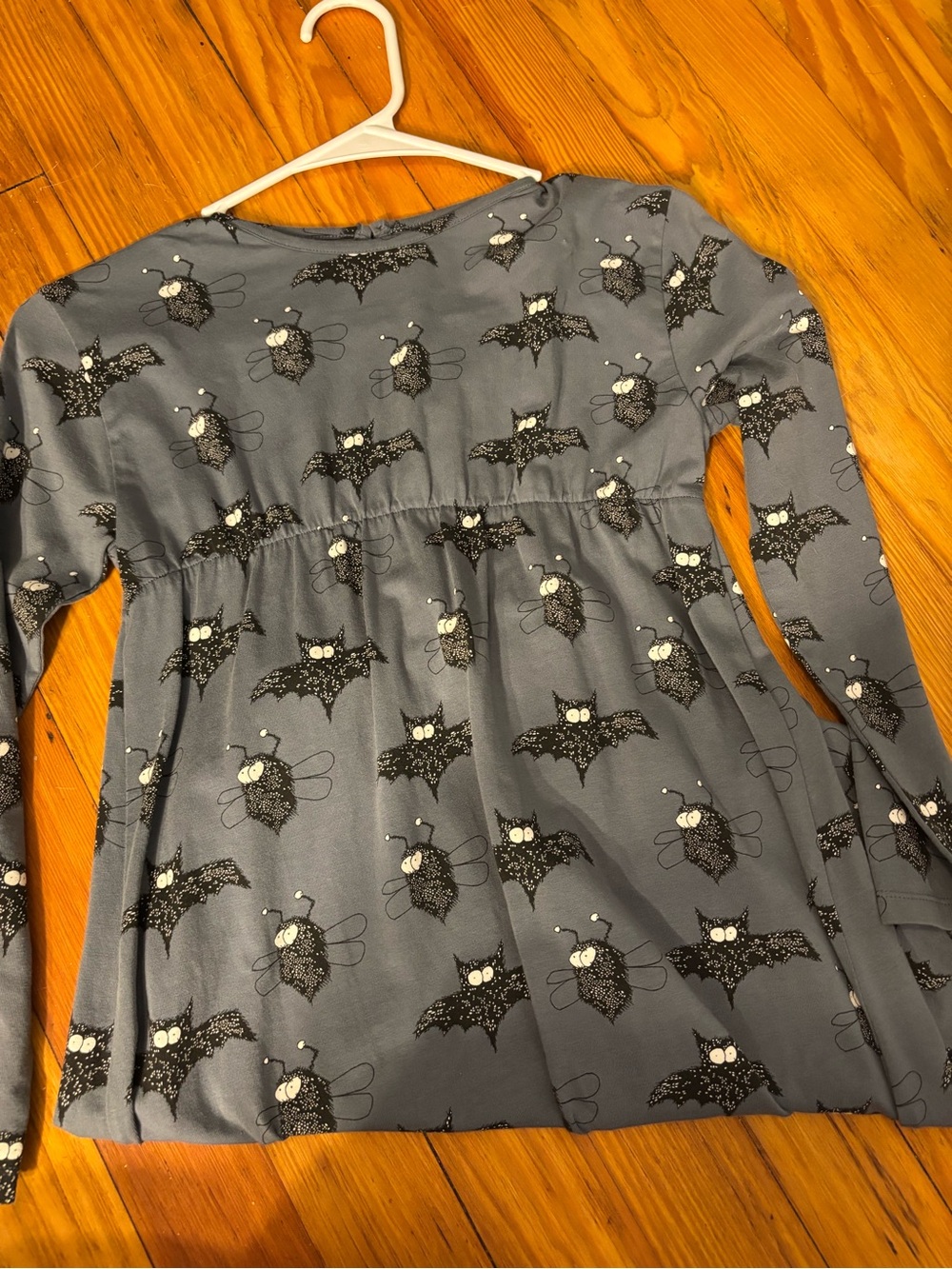 Bat and Bee Print Long Sleeve dress